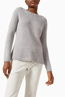 Buy Max Mara Grey Giorgio Sweater in Cashmere For Women Online