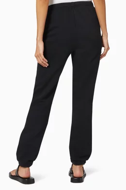 Buy Good American Black Boyfriend Sweatpants in Cotton For Women Online Ounass Oman