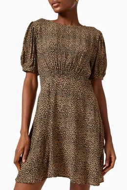 faithfull the brand sidonie mini dress Faithfull the Brand Sidonie Mini Dress Indi Animal FF1510-IAP