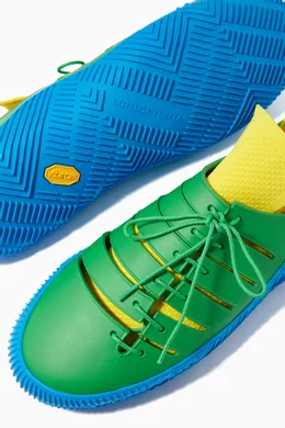 Buy Bottega Veneta Green Climber Sneakers in Tech-knit Rubber For 