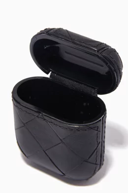 Buy Bottega Veneta Black AirPods Case in Intrecciato Nappa For Men