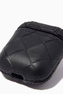 Buy Bottega Veneta Black AirPods Case in Intrecciato Nappa For Men