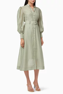 Buy Keepsake The Label Green Chase Shirt Dress with Belt For Women