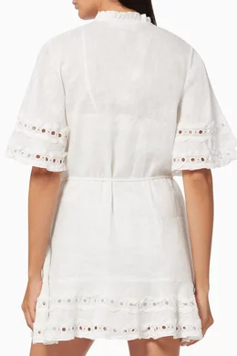 Buy Keepsake The Label White Lifted Mini Dress in Linen For Women Online |  Ounass Oman