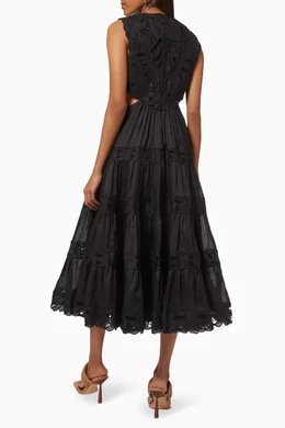 pink lace dress plus size Hot Pink Lace Formal Dress Plus Size V Neck Long Evening Dress UK Custom color / US6 main image 1