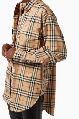 Burberry vintage check oversized shirt cheap