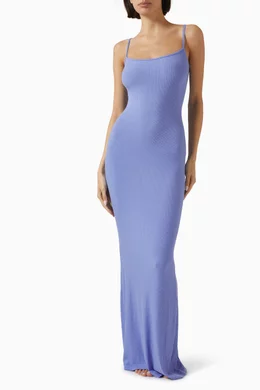 Buy SKIMS Blue Soft Lounge Long Slip Dress For Women Online | Ounass Oman