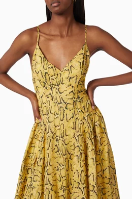 frame malibu maxi dress Frame Malibu Python-Print Maxi Dress