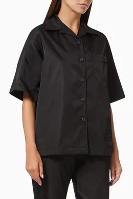 Buy Prada Color Logo Shirt in Re Nylon Gabardine For Women Online Ounass Oman
