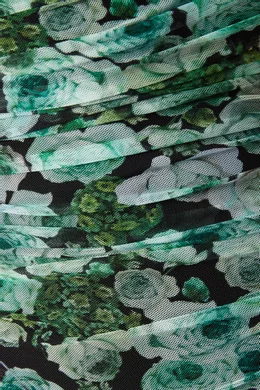 slim fit dress slacks GANNI "Dalton Crepe" floral green wrap dress  BOREAL REBORN