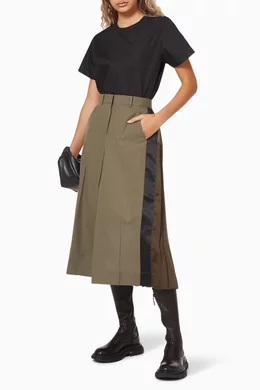 Buy Sacai Black Suiting Mix Bustier & T-shirt For Women Online