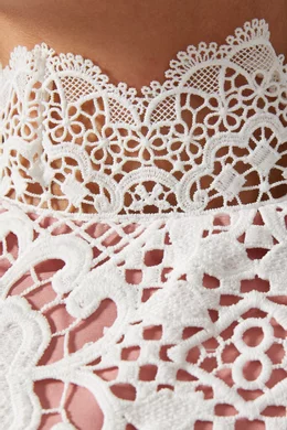 Buy Elle Zeitoune White Aubree Lace Dress For Women Online | Ounass Oman