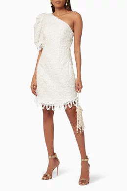printed linen mini dress Everleigh Printed Linen Mini Dress in palm linen