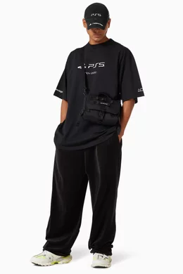 Buy Balenciaga Black Playstation Boxy T-shirt in Vintage Jersey