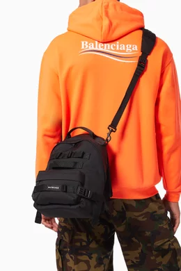 Buy Balenciaga Black Army Small Multicarry Backpack in  display picture 1