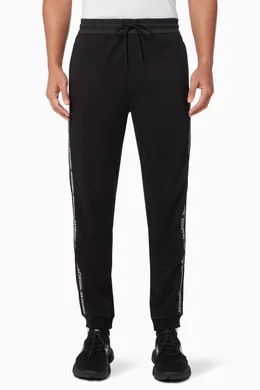 Buy Moncler Black Logo Band Sweatpants in Cotton For Men Online Ounass Oman