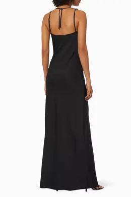 Buy Wynn Hamlyn Black Beaded Slip Dress For Women Online | Ounass Oman