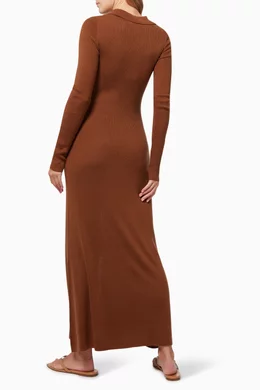 Buy Bec + Bridge Brown Freya Maxi Dress in Wool-blend Knit For Women Online  | Ounass Oman