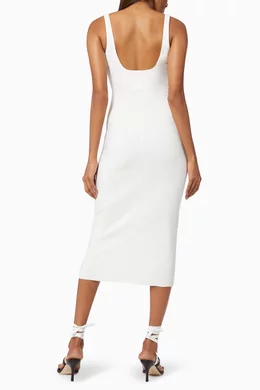 knee length dresses for ladies Karina Tuck Midi Dress in Lemon main image 1