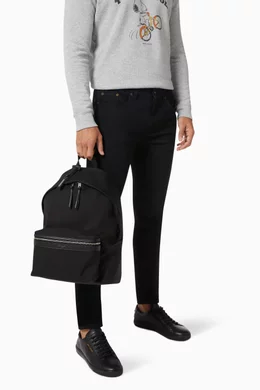 city backpack in nylon canvas and leather Signature an essential accessory that marries contemporary design with everyday functionality Vintage Oil Waxed Canvas Backpack