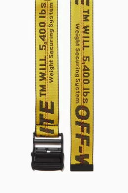 Off-White Classic Industrial Jacquard Belt Off-White c/o Virgil Abloh Classic Industrial Belt in Yellow  main image 3