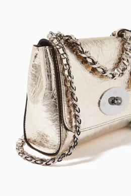 Buy Mulberry Gold Lily Shoulder Bag in Metallic Leather For Women