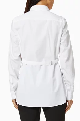 Buy Dion Lee White Garter Bib Shirt in Cotton For Women