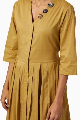 white christmas dresses Max Mara Printed cotton voile dress 9226074106001