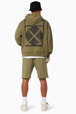 Buy Off White Color Negative Marker Arrows Oversized Hoodie in Cotton Jersey For Men Online Ounass Oman