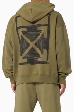 Men's oversized off x nk arrow equality graphic print hoodie hotsell