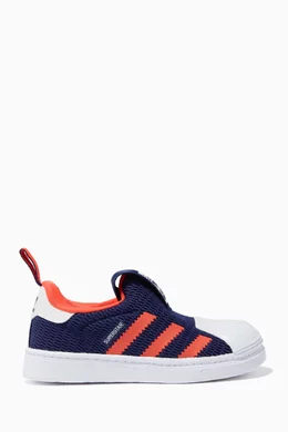 Buy adidas Black Superstar 360 Sneakers in Textile For Boys Online