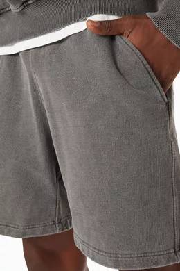 Buy Cole Buxton Grey Warm Up Shorts in Heavyweight Cotton Jersey