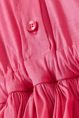 ワンピース Caroline Bosmans Pink Collared Air Dress Caroline Bosmans Pink Collared Air Dress CAROLINE BOSMANS 3Y dress