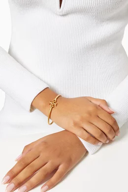 Buy Tory Burch Gold Kira Hinged Cuff Bracelet For Women Online Ounass Oman