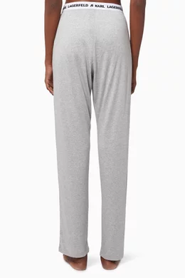 Buy KARL LAGERFELD Grey Logo Pyjama Pants For Women Online