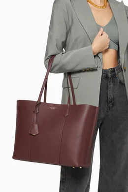 Tory burch burgundy tote 2025