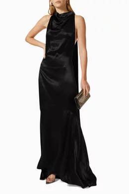elliatt barcelona maxi dress Buy Elliatt Black Barcelona Maxi Dress in Satin For Women Online