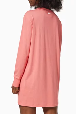 Buy Nike Pink Sportswear Double Swoosh Dress in Jersey For Women Online |  Ounass Oman