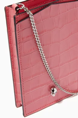 Buy McQueen Purple Skull Phone Case on Chain in in Shiny Croc