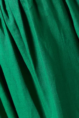 green emerald velvet dress Oroton Posie Garden Print Slip Dress – Lizzie Lend main image 1