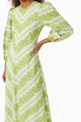 knee length dresses for ladies Ondine Wrap Midi Dress, Sky / 2
