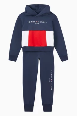 Buy Tommy Hilfiger Blue Essential Colour-Block Hoodie Joggers