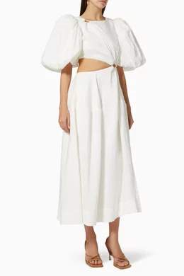 aje vanades cut out ring midi dress Aje. Vanades Cut Out Ring Midi Dress