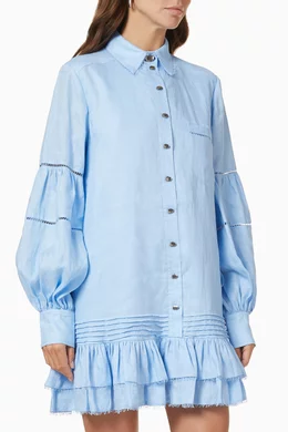aje lotus shirt dress Aje Lotus Shirt Mini Dress