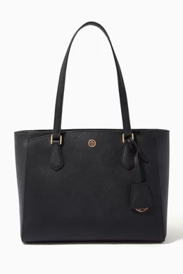 Buy Tory Burch Black Robinson Small Tote Bag in Leather For Women Online Ounass Oman