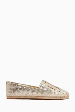 Tory burch gold espadrilles hotsell