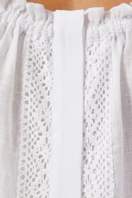 Buy Sleeper White Opera Dress in Linen For Women Online | Ounass Oman