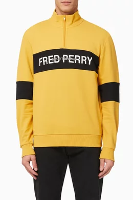 Fred perry contrast panel sweatshirt hotsell