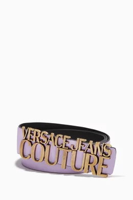 Buy Versace Jeans Couture Purple VJC Belt in Faux Leather  display picture 1