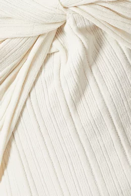 Buy Frame Neutral Layered Wrap Sweater Dress in Rib-knit For Women Online |  Ounass Oman